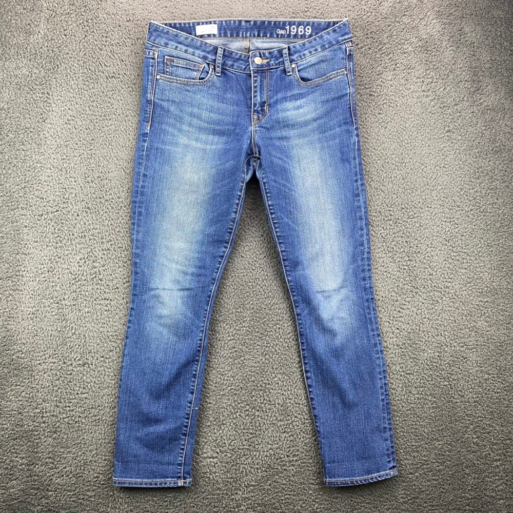 Gap 1969 Always Skinny Jeans Womens Size 29s Blue Denim Mid Rise